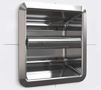 Magnetic Recessed Toilet Holder - Chrome Finish