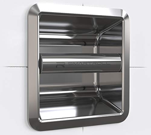 Magnetic Recessed Toilet Holder - Chrome Finish