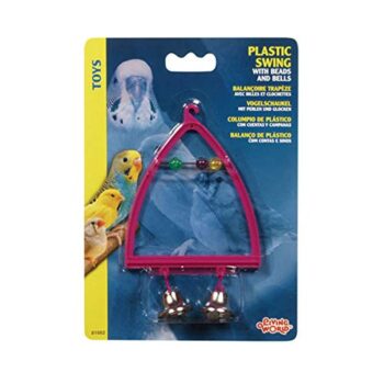 Plastic Swing with Bells Bird Toy