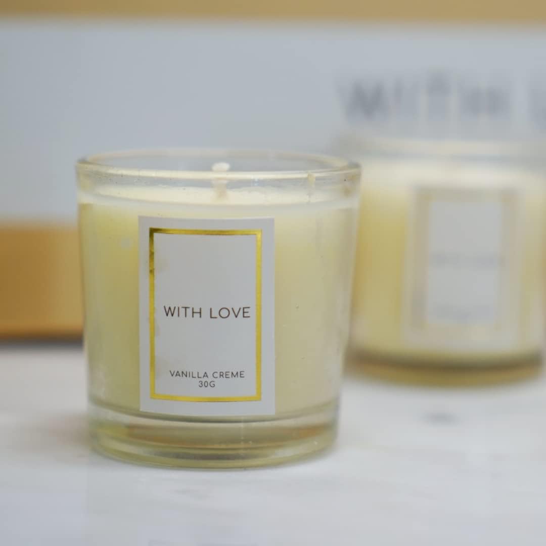 Vanilla Crème Miniature Scented Candles 6 x 30g (6 Pack Scented Candles) - Image 4