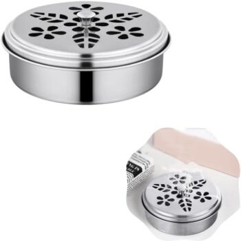 Mosquito Incense Box Sandalwood Holder with ​Handle,Stainless Steel Mosquito