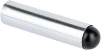 Satin Chrome Plated Round Bullet Metal Door Stop, 75 mm Size