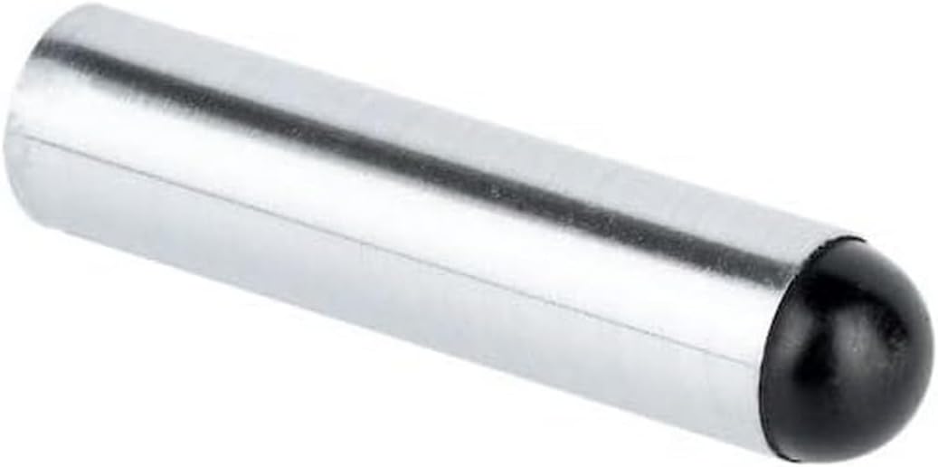 Satin Chrome Plated Round Bullet Metal Door Stop, 75 mm Size