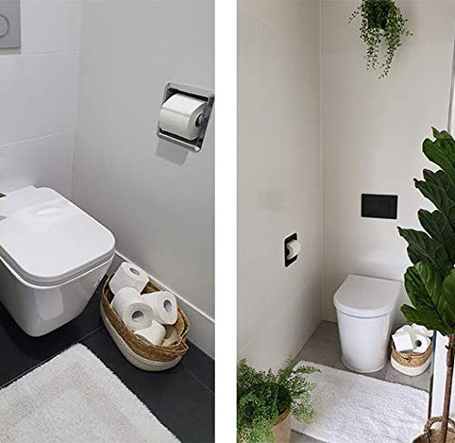 Magnetic Recessed Toilet Holder - Black - Image 3