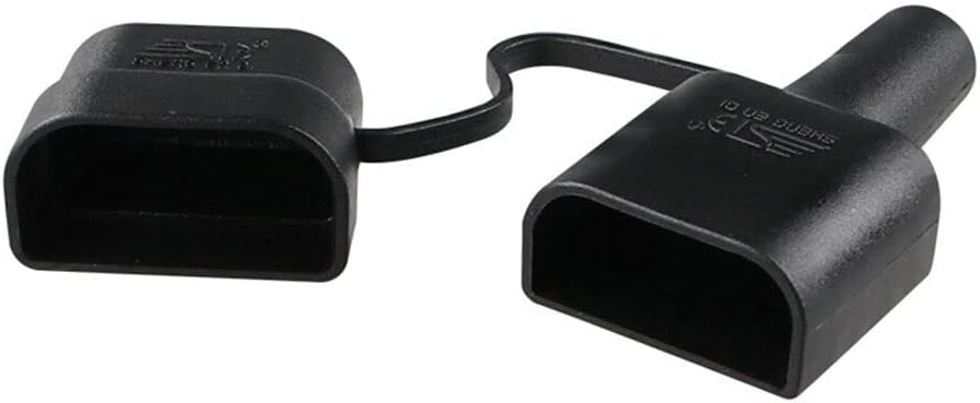 4X Waterproof Cover Cap for 50A Anderson Plug Dust Cable Sheath Cover Black - Image 2