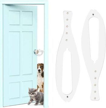 Pet Door Latch Holder Cat Door Bracket Latch, 2Pcs Cat Paw Shaped Cat Door