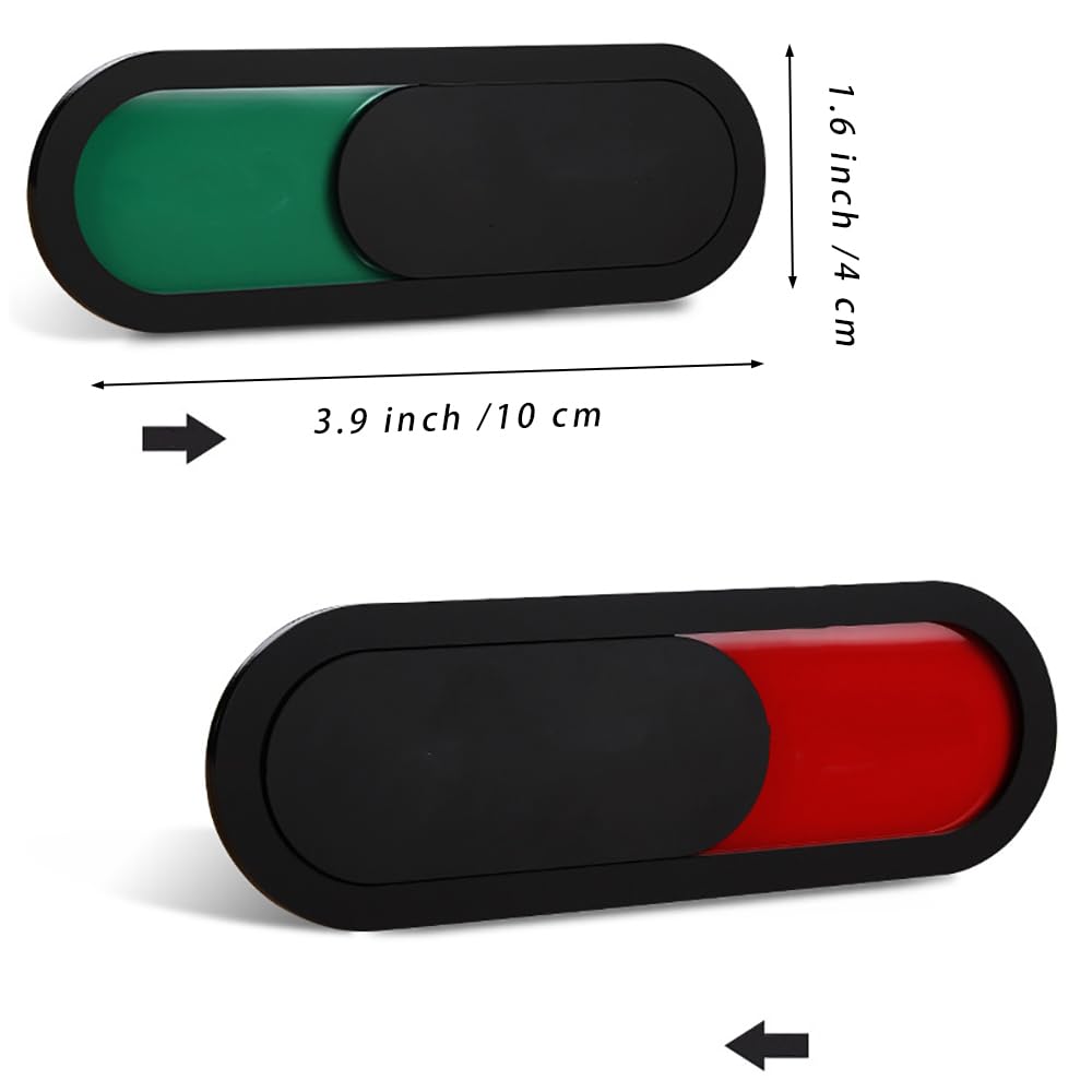 3.9 × 1.6 Inch Black Vacant Sign, Oval Acrylic Sign, Sliding Privacy Sign, Door - Image 3