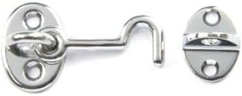 Cabin Hook and Eye Brass, 50 mm Size, Black
