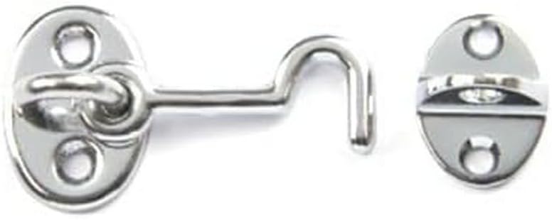 Cabin Hook and Eye Brass, 50 mm Size, Black