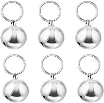 Dog Collar Bells 6PCs Cat Collar Bells Copper Bell Training Charm for Pet Cat