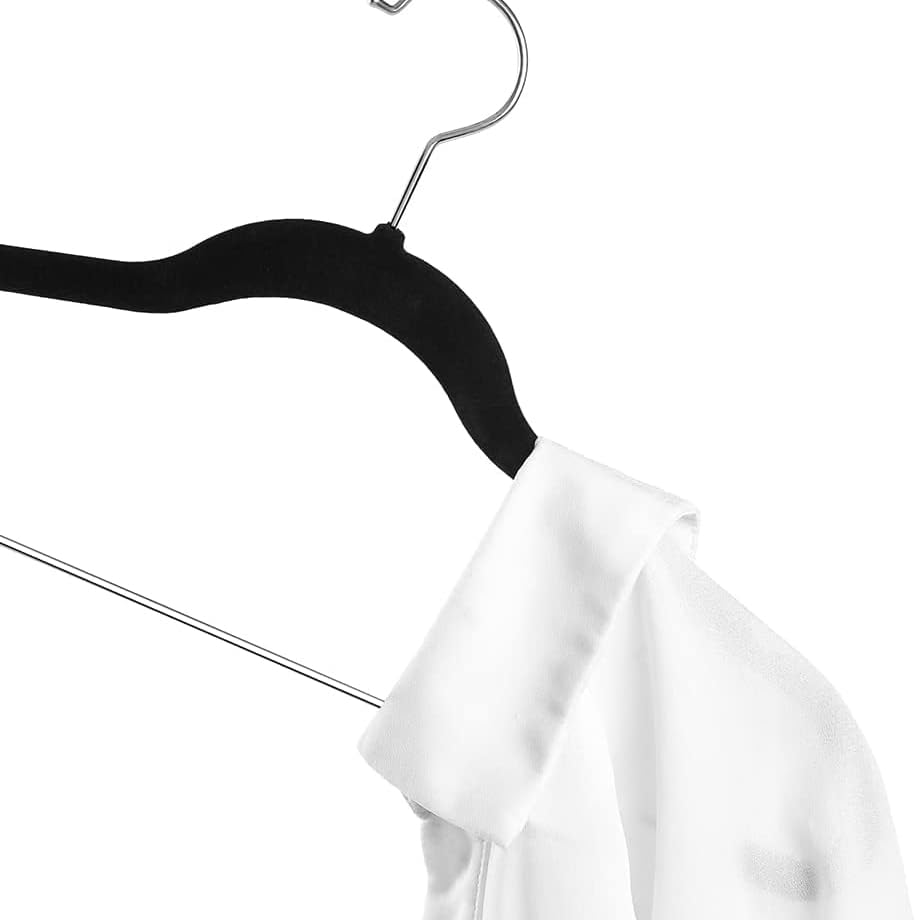 Velvet Clip Hangers 32-Pack - Black - Skirt, Shirt & Pant Hangers with Stainless - Image 5
