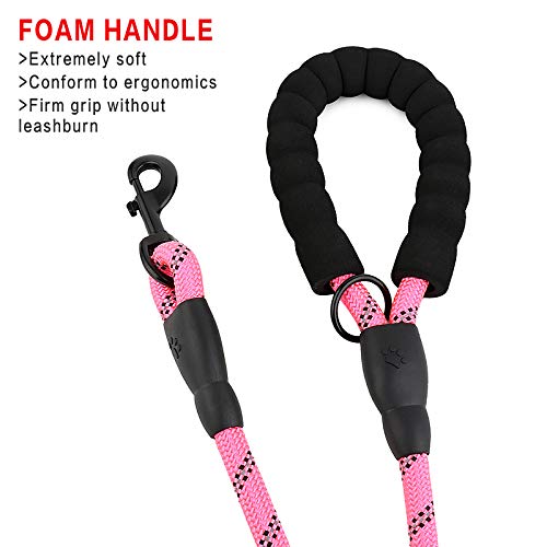 Rope Dog Leash 6ft Long,Traffic Padded Two Handle,Heavy Duty,Reflective Double - Image 6