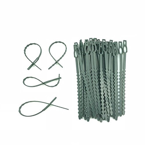 100 Pcs 17.5 cm (6.9") Adjustable Plant Ties Flexible Plant Cable Ties Plastic