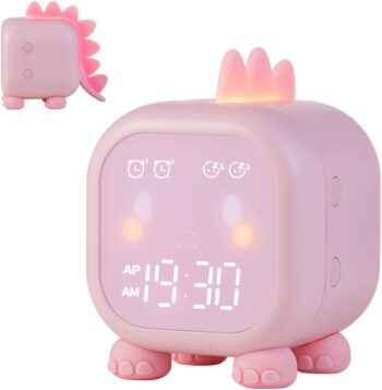 Digital Alarm Clock, Kids Cute Alarm Clocks with Night Light, Snooze Mode