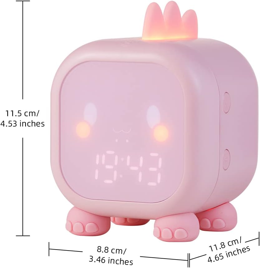 Digital Alarm Clock, Kids Cute Alarm Clocks with Night Light, Snooze Mode - Image 6