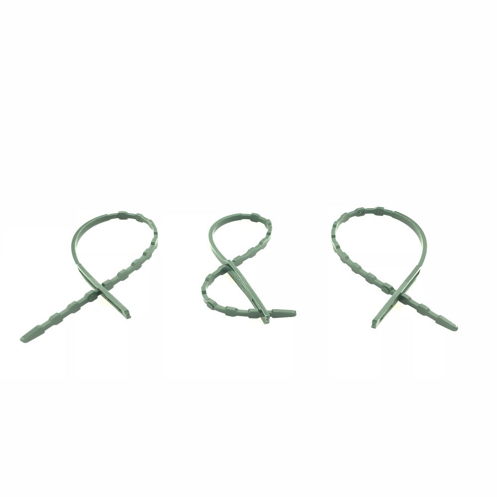 100 Pcs 17.5 cm (6.9") Adjustable Plant Ties Flexible Plant Cable Ties Plastic - Image 2