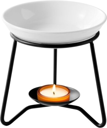 Ceramic Tealight Candle Holder Oil Burner, Essential Oil Incense Aroma Diffuser