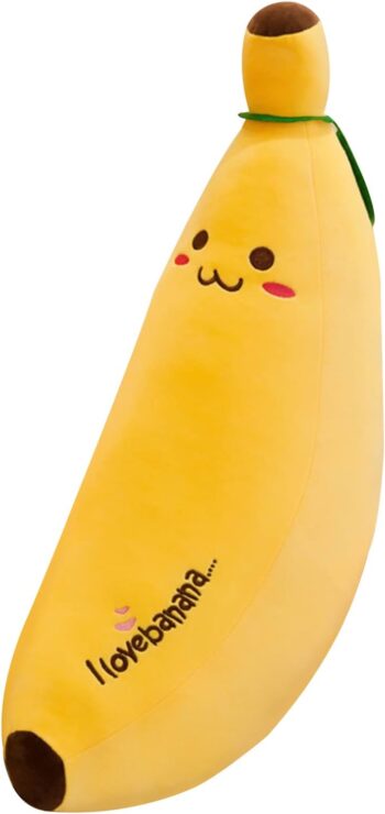 19.7Inch Soft Stuffed Banana Plush Pillow, Plushie Banana Hugging Pillow