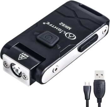 Tactical Flashlight USB Rechargeable Built-in Li-ion battey Close-Range
