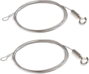 2PCS Adjustable Picture Hanging Wire Kit 2m x 1.5mm Heavy Duty Mirror Hanging