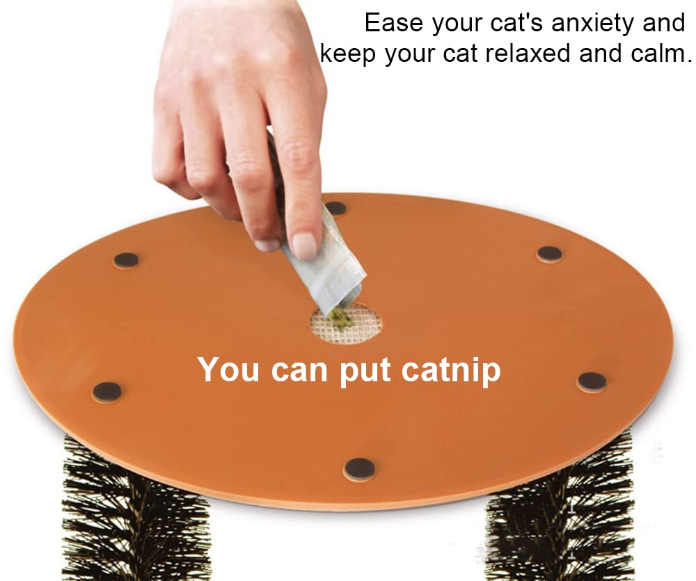 Self Grooming Cat Arch, Cat Scratcher Toys, Cat Brush for Grooming with Cat - Image 5