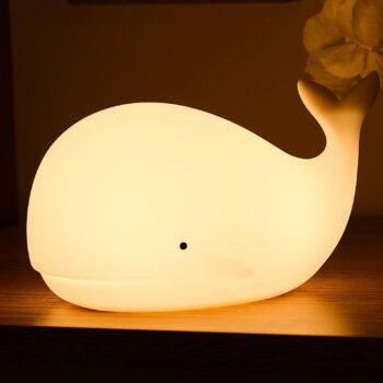 Cute Whale Baby Night Light Kids Lamp, 7 Colour Changing Whale Light
