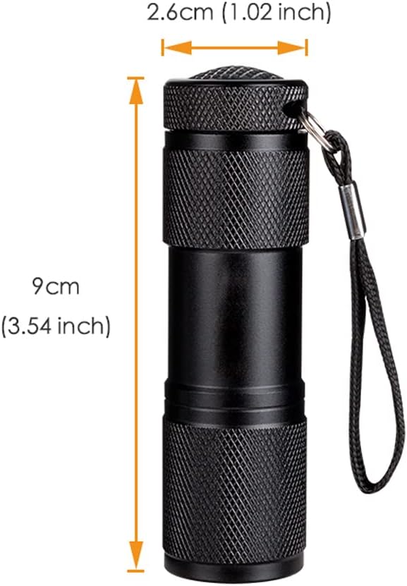 395nm Blacklight UV Flashlights, Portable 9 LED Black Light Ultraviolet Lamp - Image 4