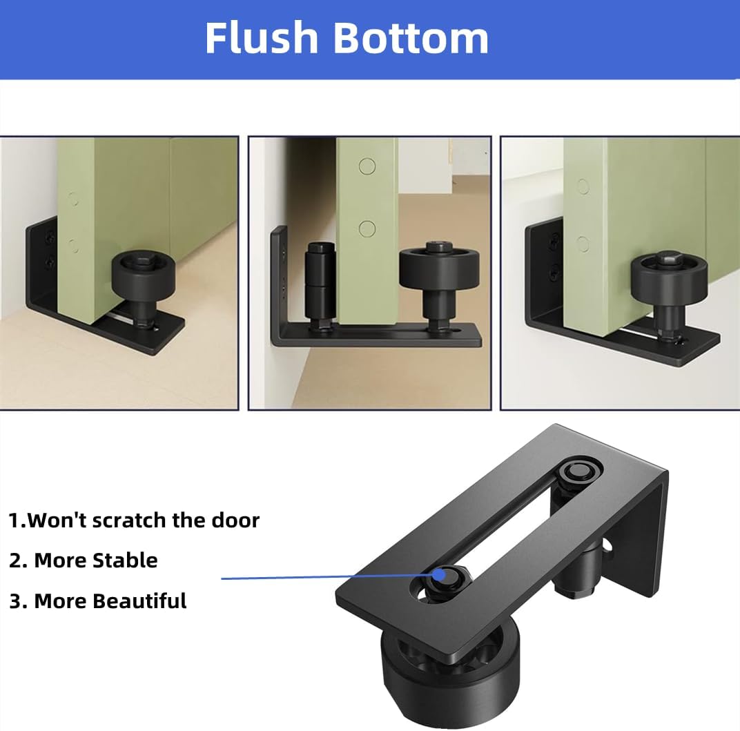 Adjustable Floor Guide for Sliding Barn Door, Wall Mount System - Image 5