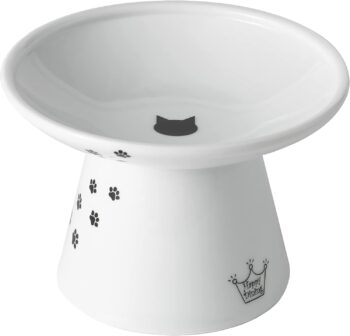 Raised Cat Food Bowl, Stress Free, Backflow Prevention, Dishwasher and Microwave