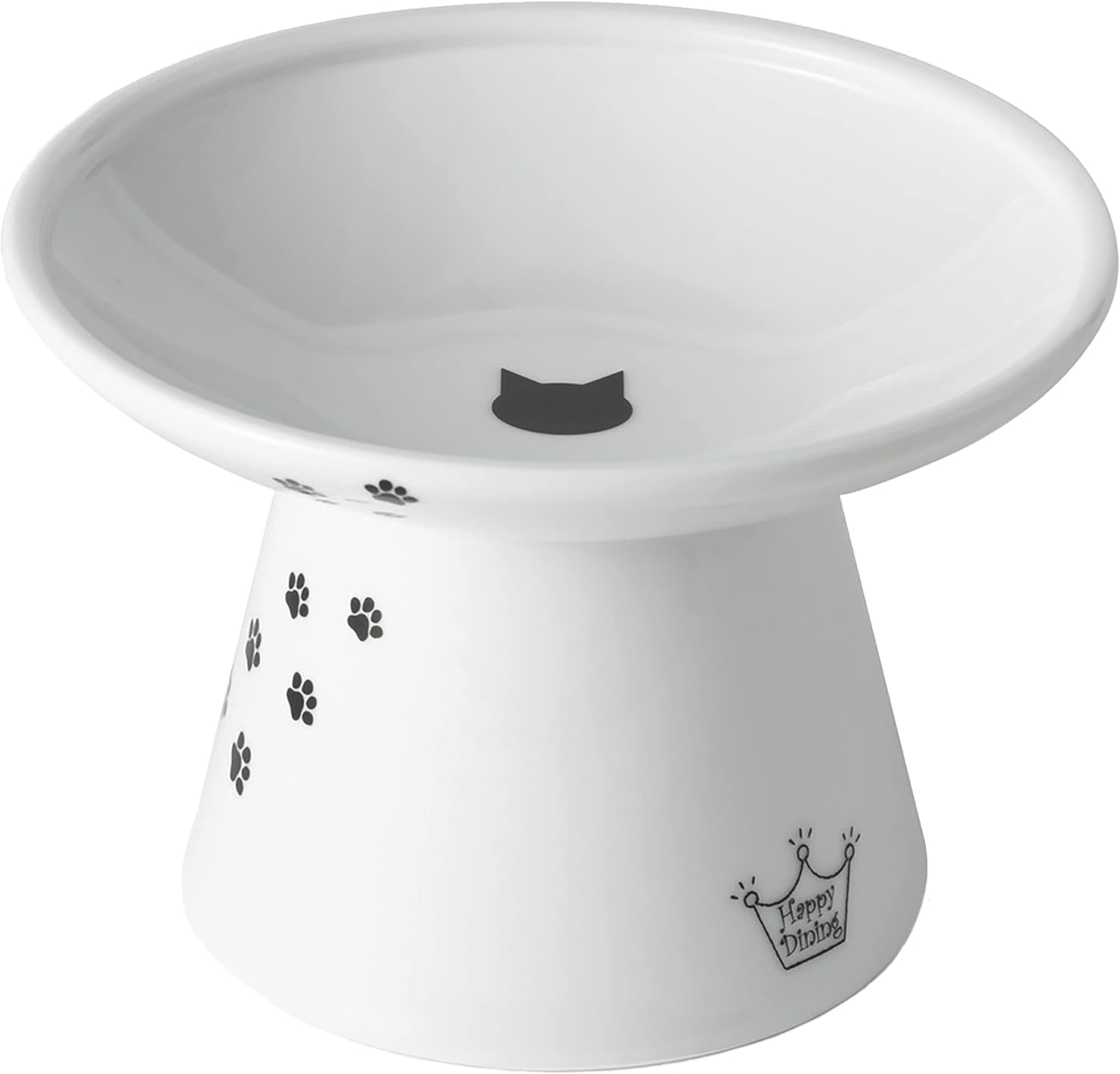 Raised Cat Food Bowl, Stress Free, Backflow Prevention, Dishwasher and Microwave