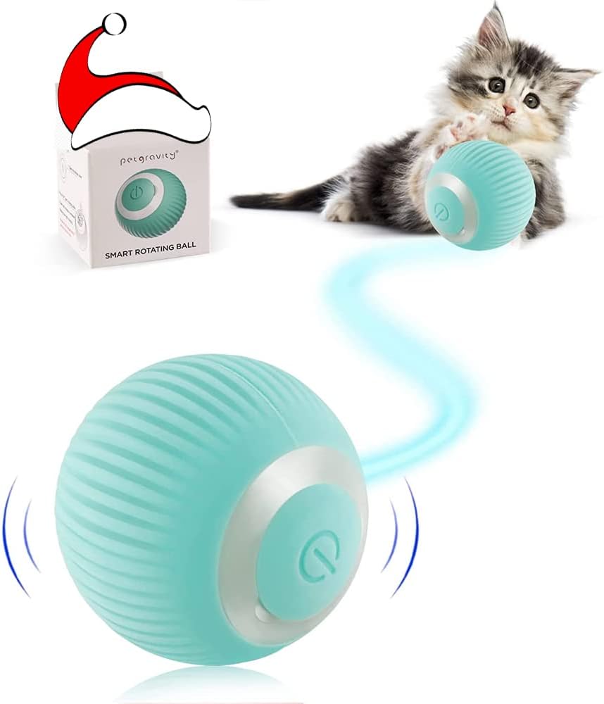 Interactive Cat Ball Toy, Intelligent Indoor Automatic Moving Ball Puzzle Dispel
