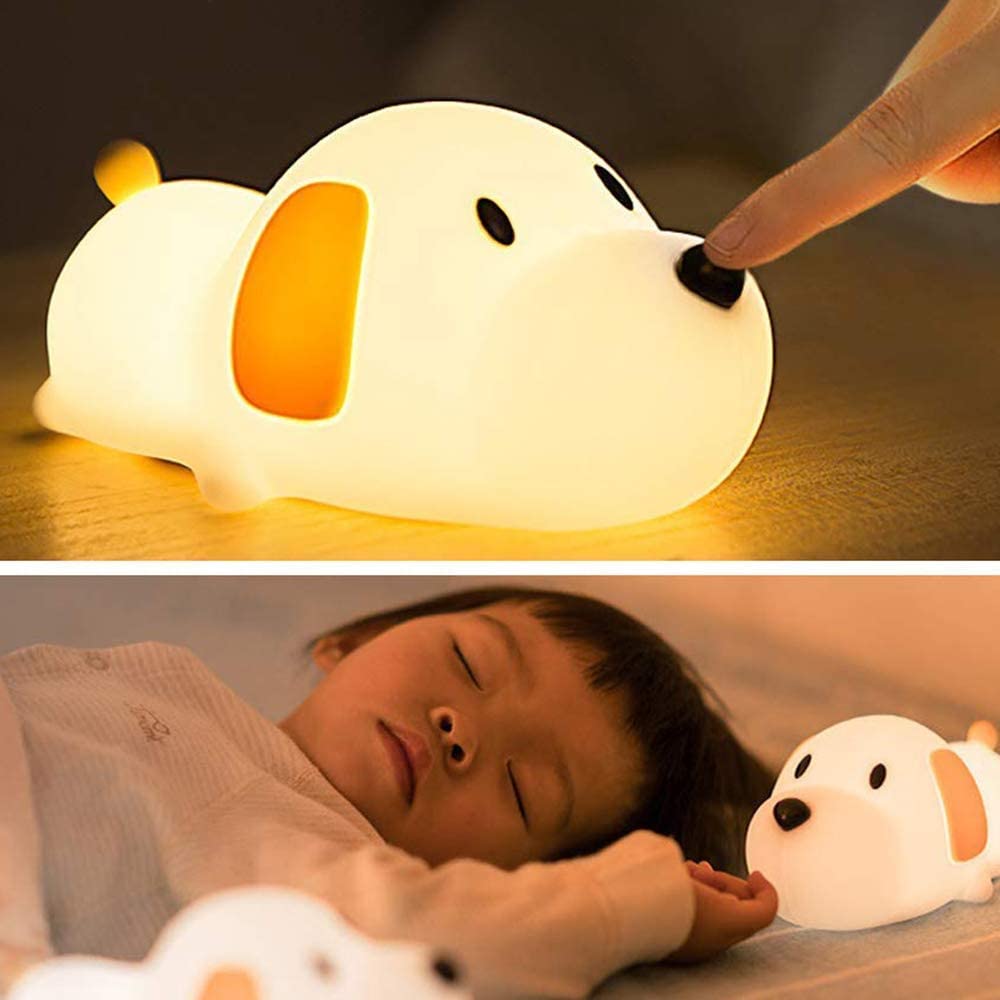 LED Rechargable Puppy Night Lamp Light Dog Kids Night Light Touch Control - Image 6