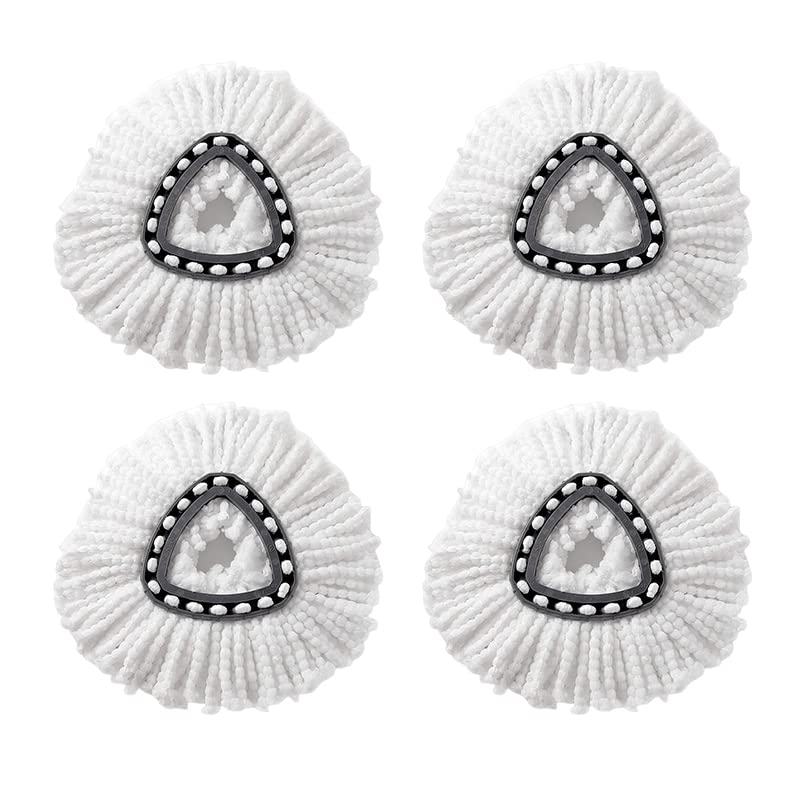 4 Pcs Spin Mop Replacement Head for vileda,Compatible with O-Cedar EasyWring