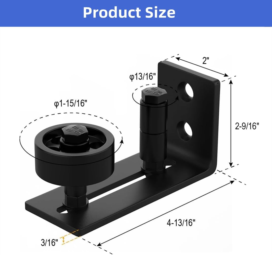 Adjustable Floor Guide for Sliding Barn Door, Wall Mount System - Image 2