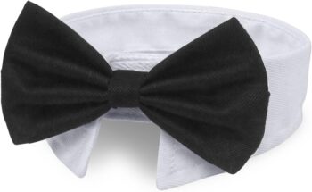 Bow Tie Pets Dog Cat Adjustable Formal Collar Neck Tie Tuxedo (Black-S)