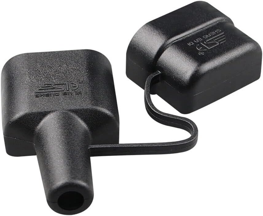 4X Waterproof Cover Cap for 50A Anderson Plug Dust Cable Sheath Cover Black - Image 3