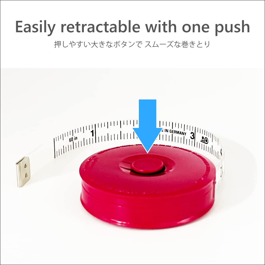 Spring Tape Measure 60 inch / 150 cm 1pc White - Image 3