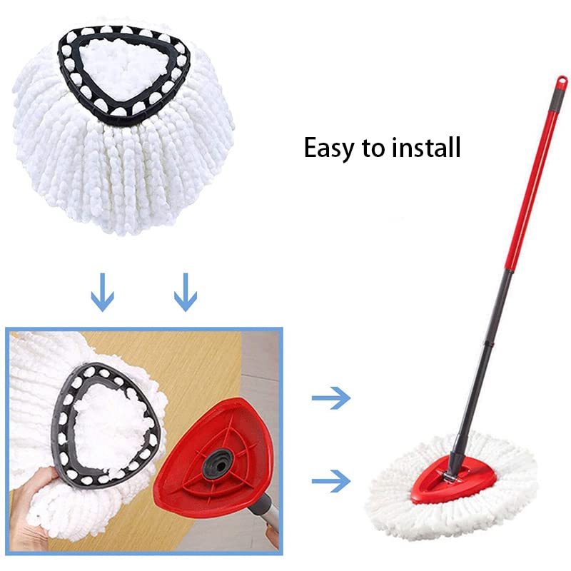 4 Pcs Spin Mop Replacement Head for vileda,Compatible with O-Cedar EasyWring - Image 3