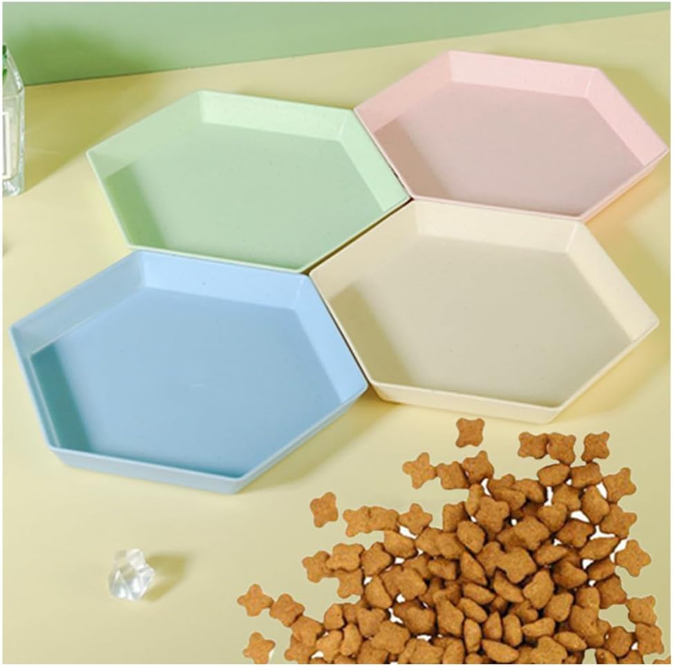 Shallow Cat Bowl, 4 PCS Cat Bowl Anti Whisker Fatigue Cat Food Bowl Wide Shallow - Image 4