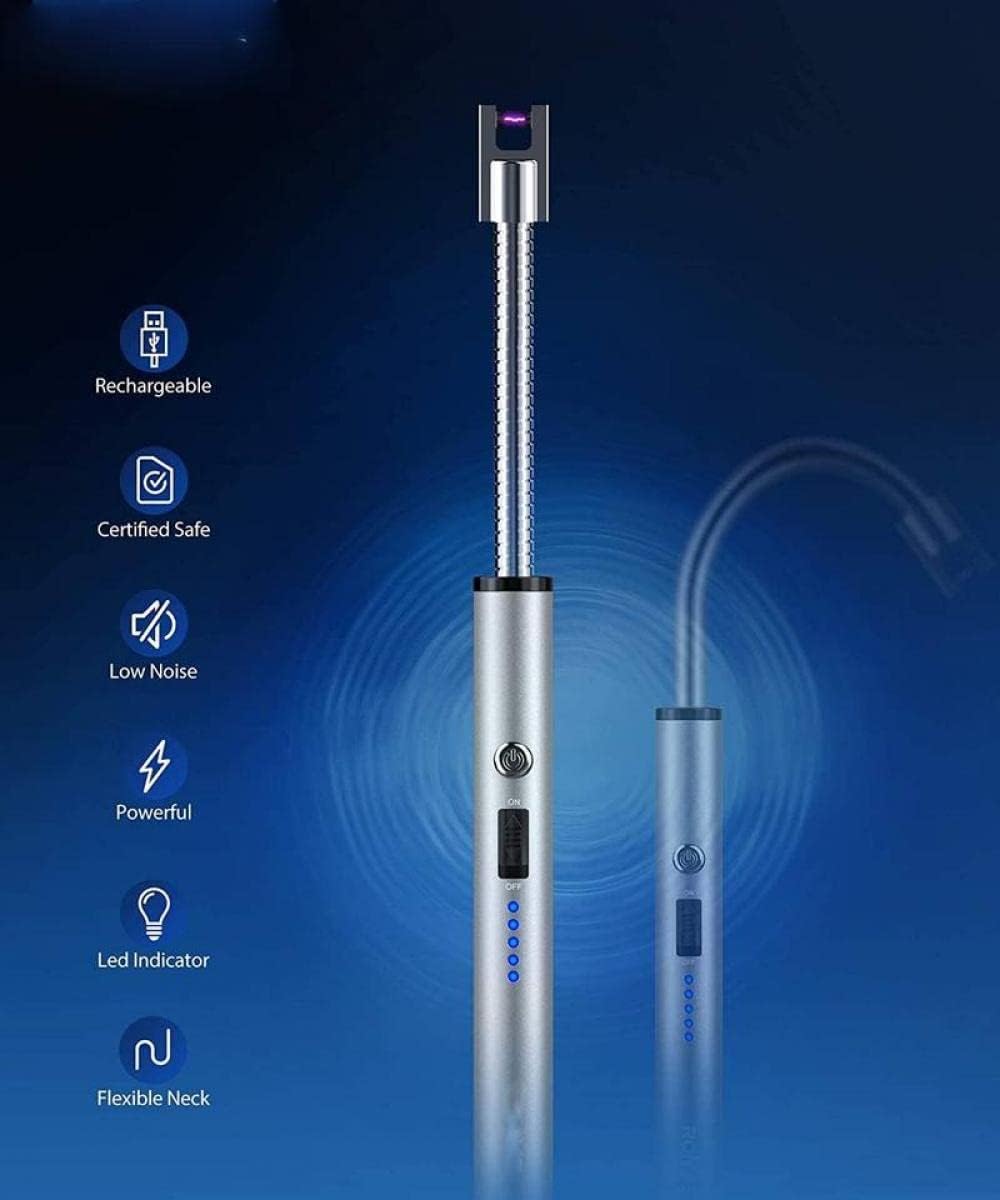 Rechargeable Electric Lighter, Upgraded Candle Lighter, Windproof Safety Switch - Image 8
