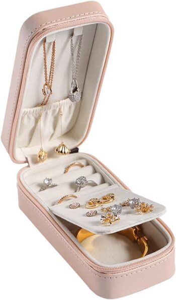 15x6.5x4.8CM Jewelry Ring Box Travel Jewelry Ring Case for Women Girls Portable