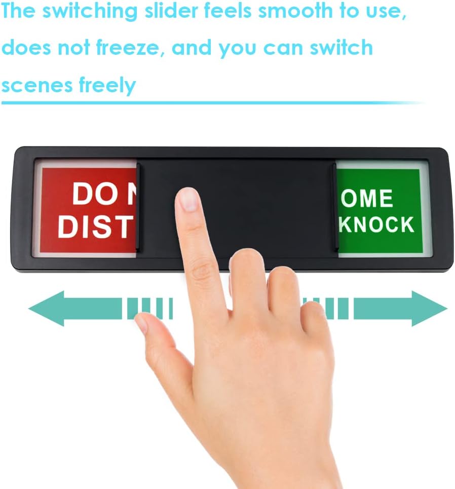 2 Pieces Privacy Sign, Do Not Disturb Welcome Sign, Please Knock Sign, 7 x 2" - Image 5