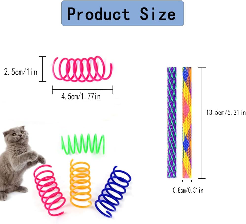 Plastic Colorful Cat Spring Toys, Interactive Cat Toy Cat Coils Spring Pet Toys - Image 2