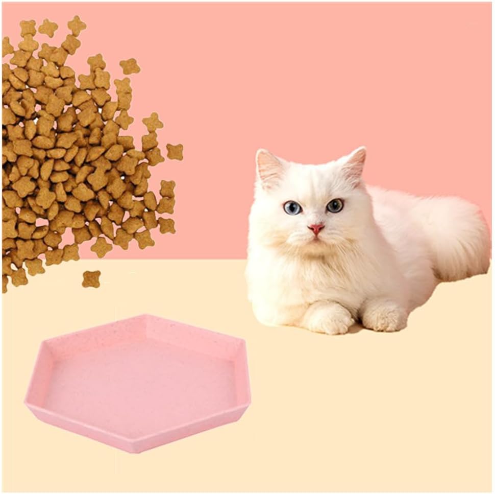 Shallow Cat Bowl, 4 PCS Cat Bowl Anti Whisker Fatigue Cat Food Bowl Wide Shallow - Image 3