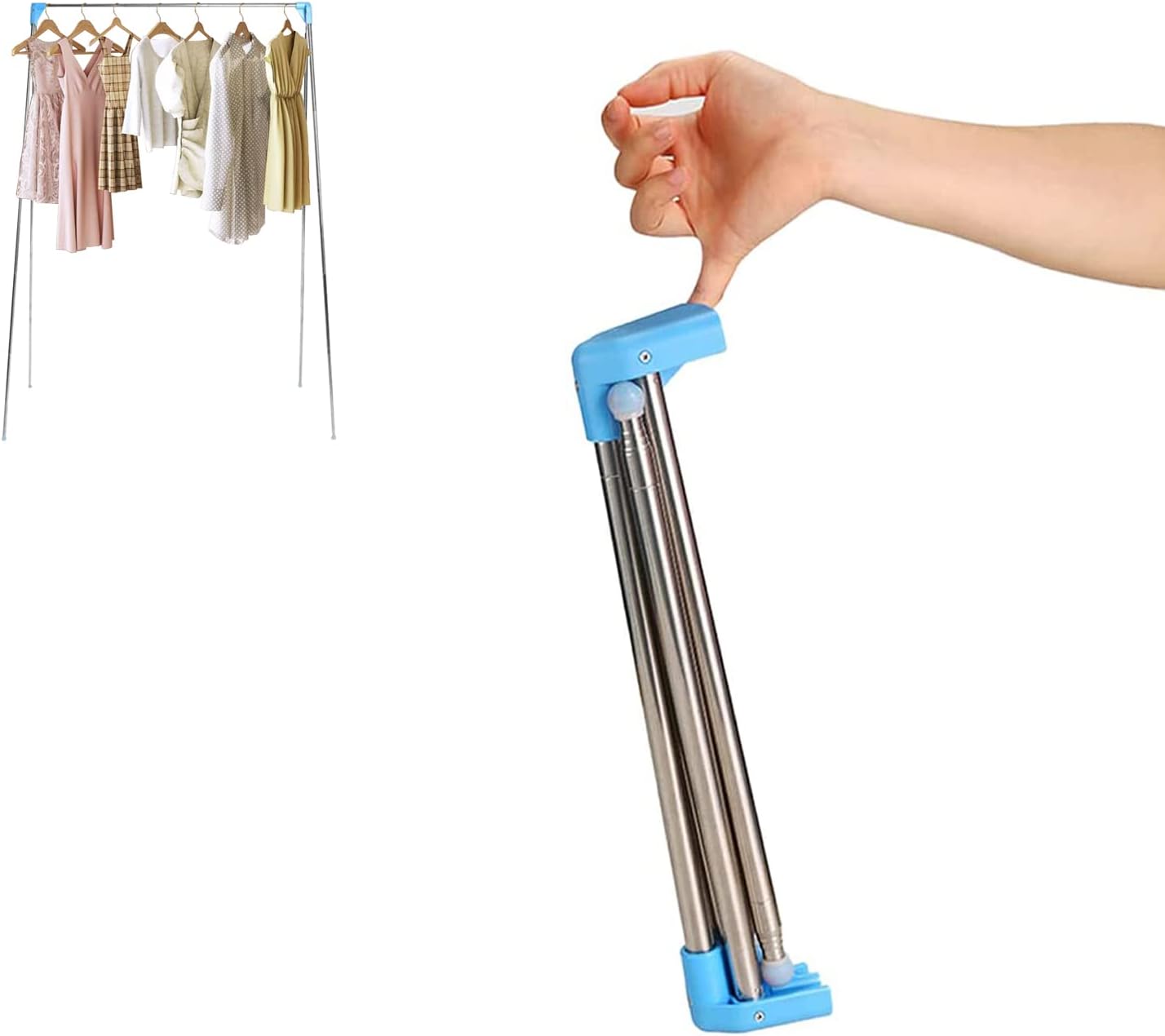 Portable Travel Garment Rack,Folding Clothes Rack for Dance,Travel,Camping