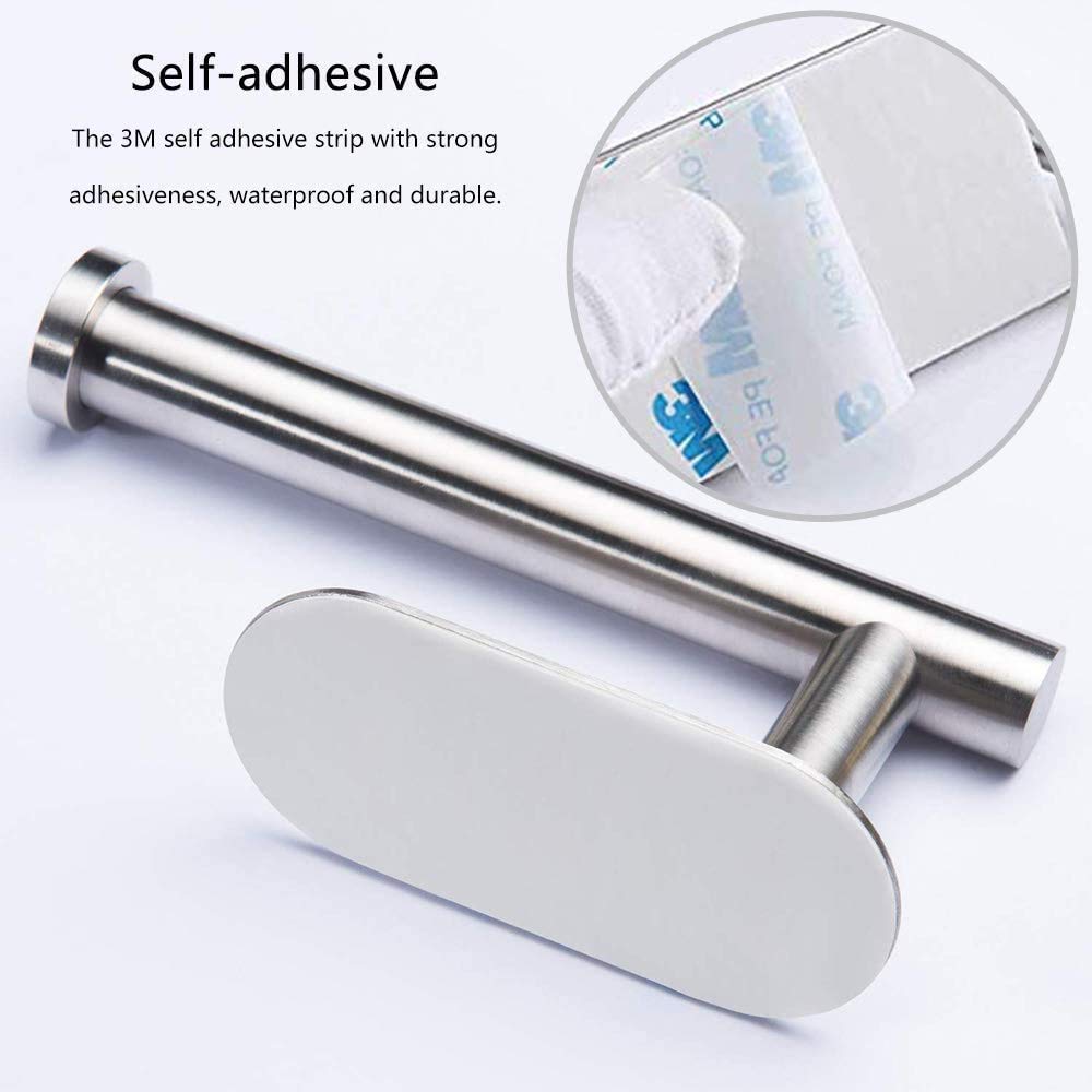 Toilet Paper Holder Self Adhesive, Kitchen Washroom Adhesive Toilet Tissue Roll - Image 8