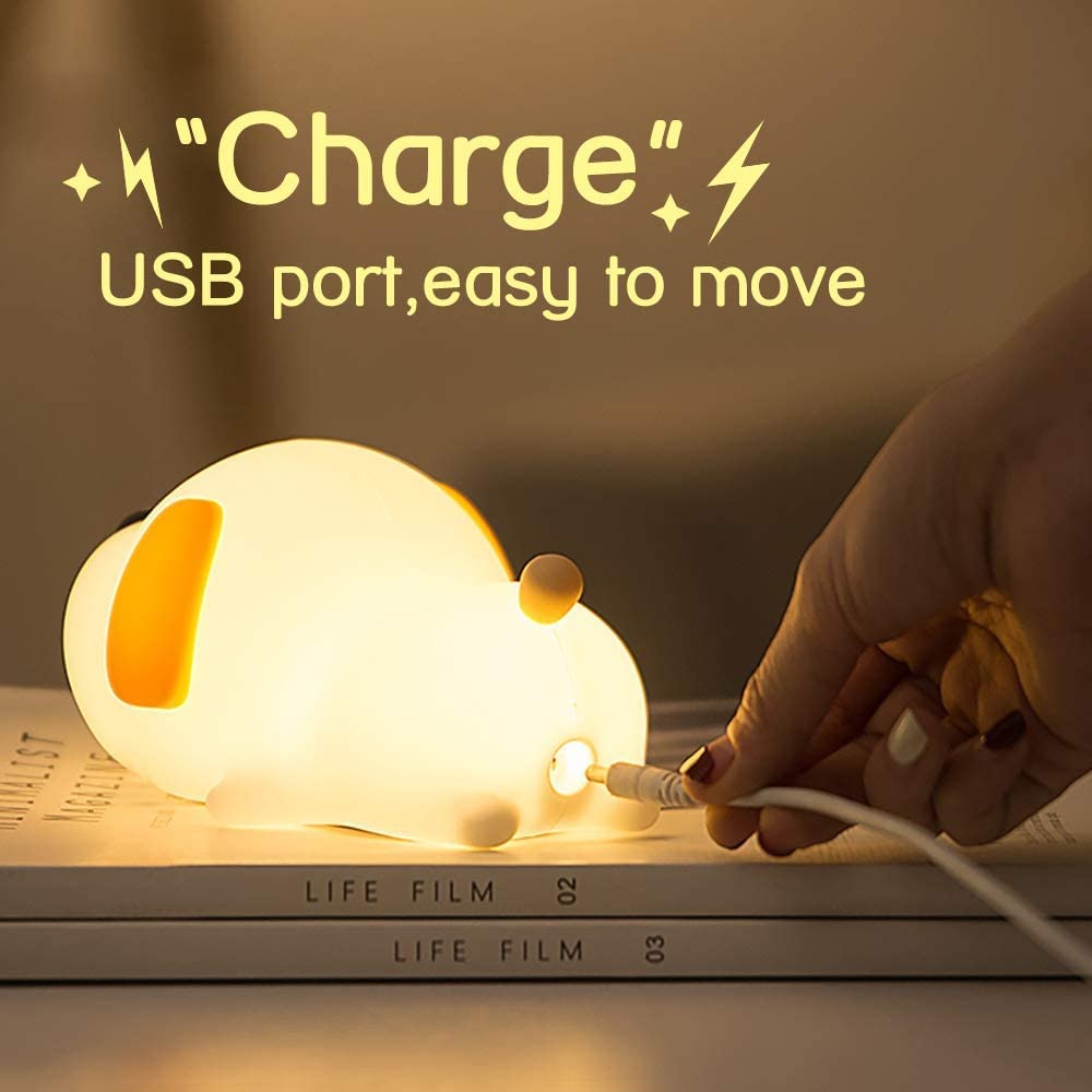 LED Rechargable Puppy Night Lamp Light Dog Kids Night Light Touch Control - Image 5