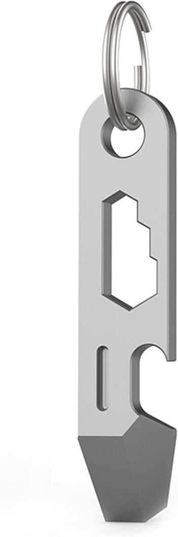 EDC Pocket Pry Bar Keychain Multi Tool, Titanium Pry Bar, Small EDC Pry
