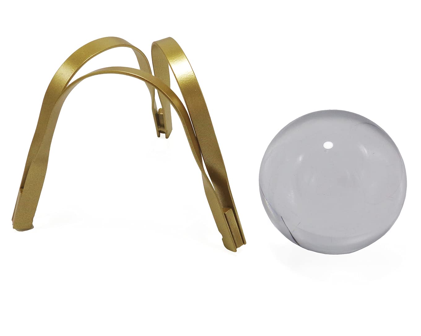 Modern Abstract Art Crystal Ball with Gold Iron Stand Decorative Ornaments - Image 2