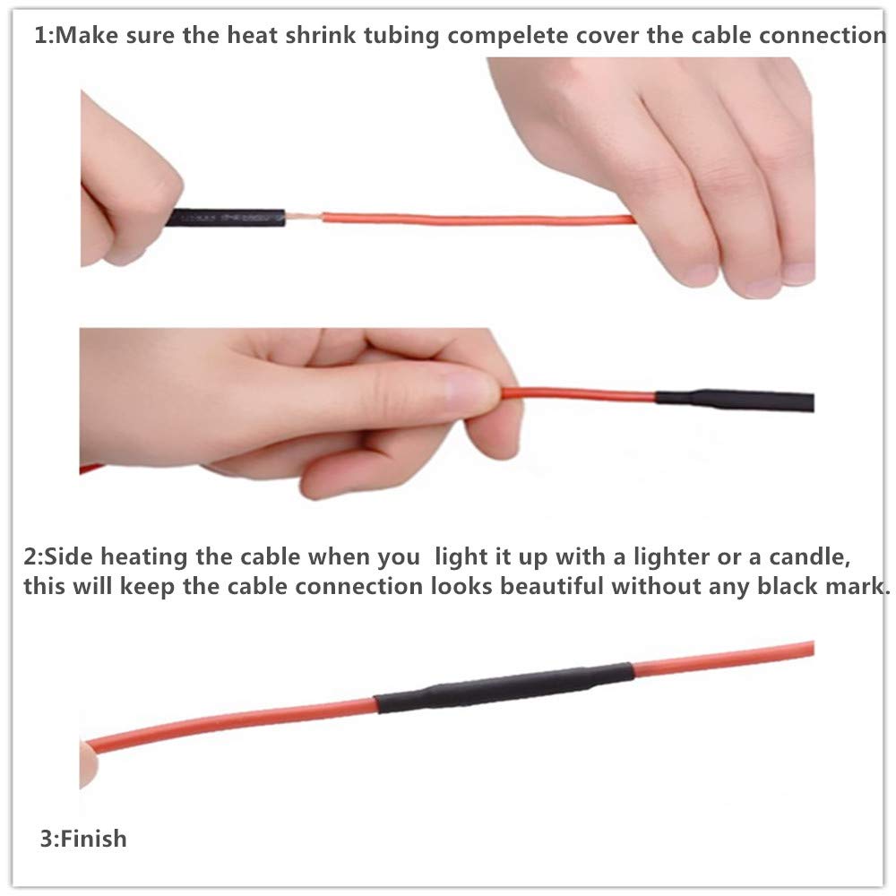 560PCS Heat Shrink Tubing Assortment 2:1 Electric Insulation Heat Shrink Tube - Image 4